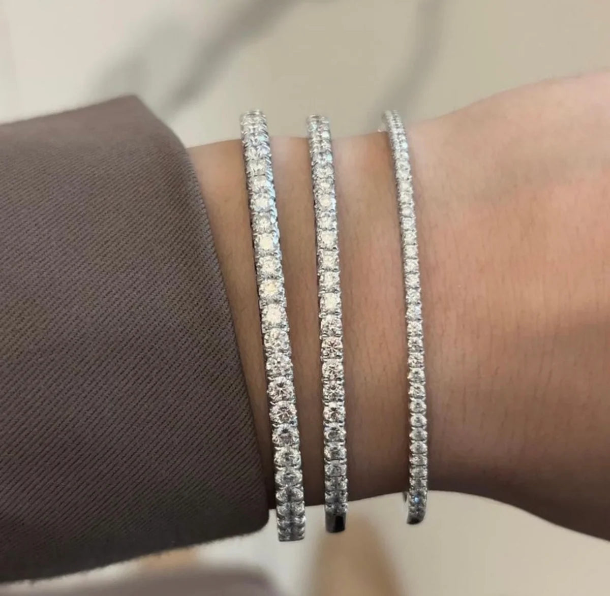 Halfway Round Diamond Bangle