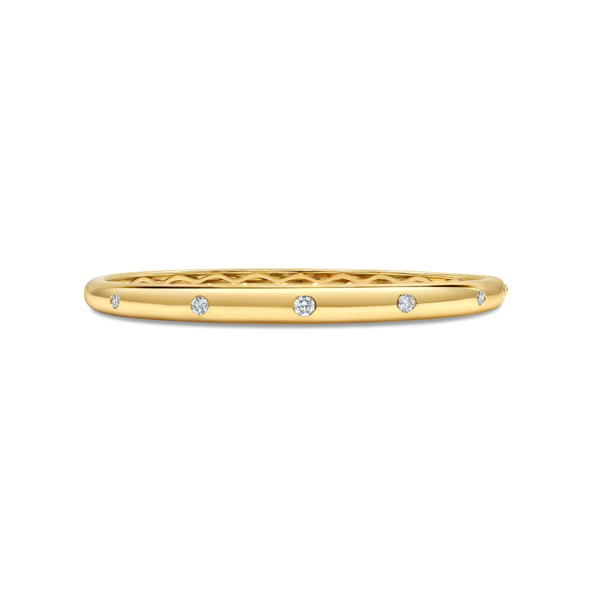Inlay Round Diamond Bangle