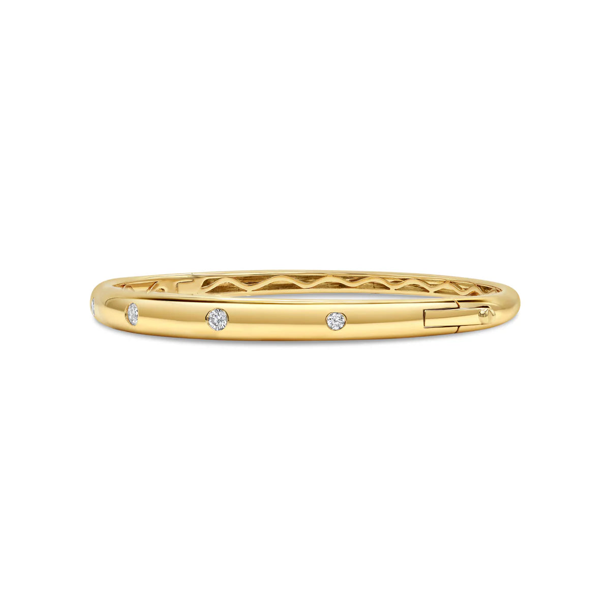 Inlay Round Diamond Bangle