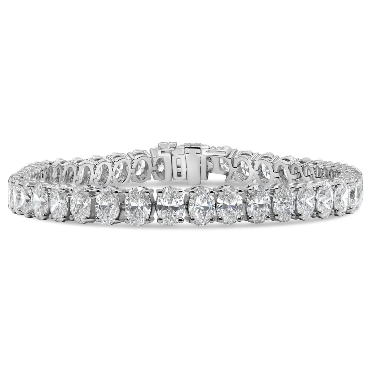 Lab Grown Oval Cut Diamond Tennis Bracelet