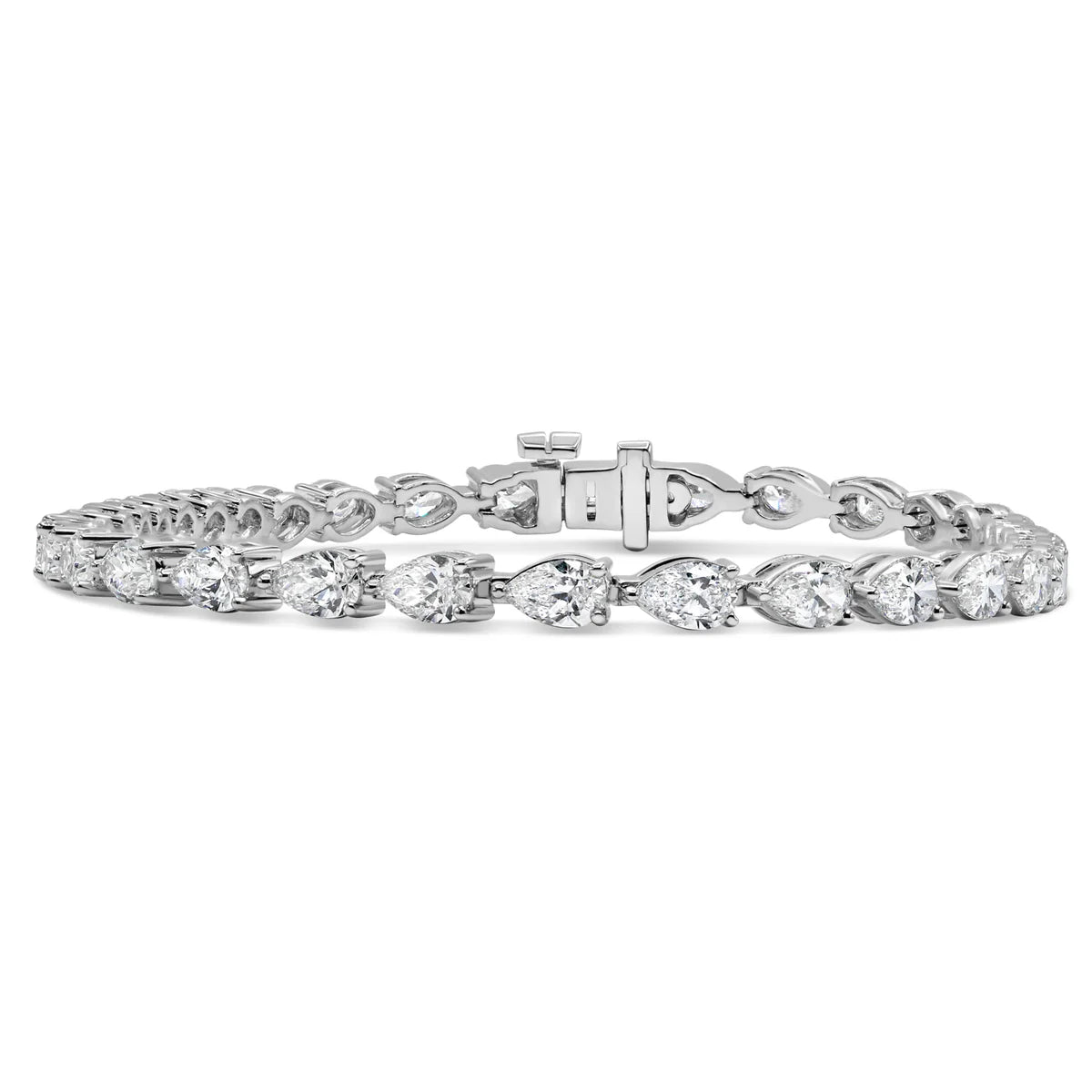 Lab Grown Pear Cut Diamond Tennis Bracelet