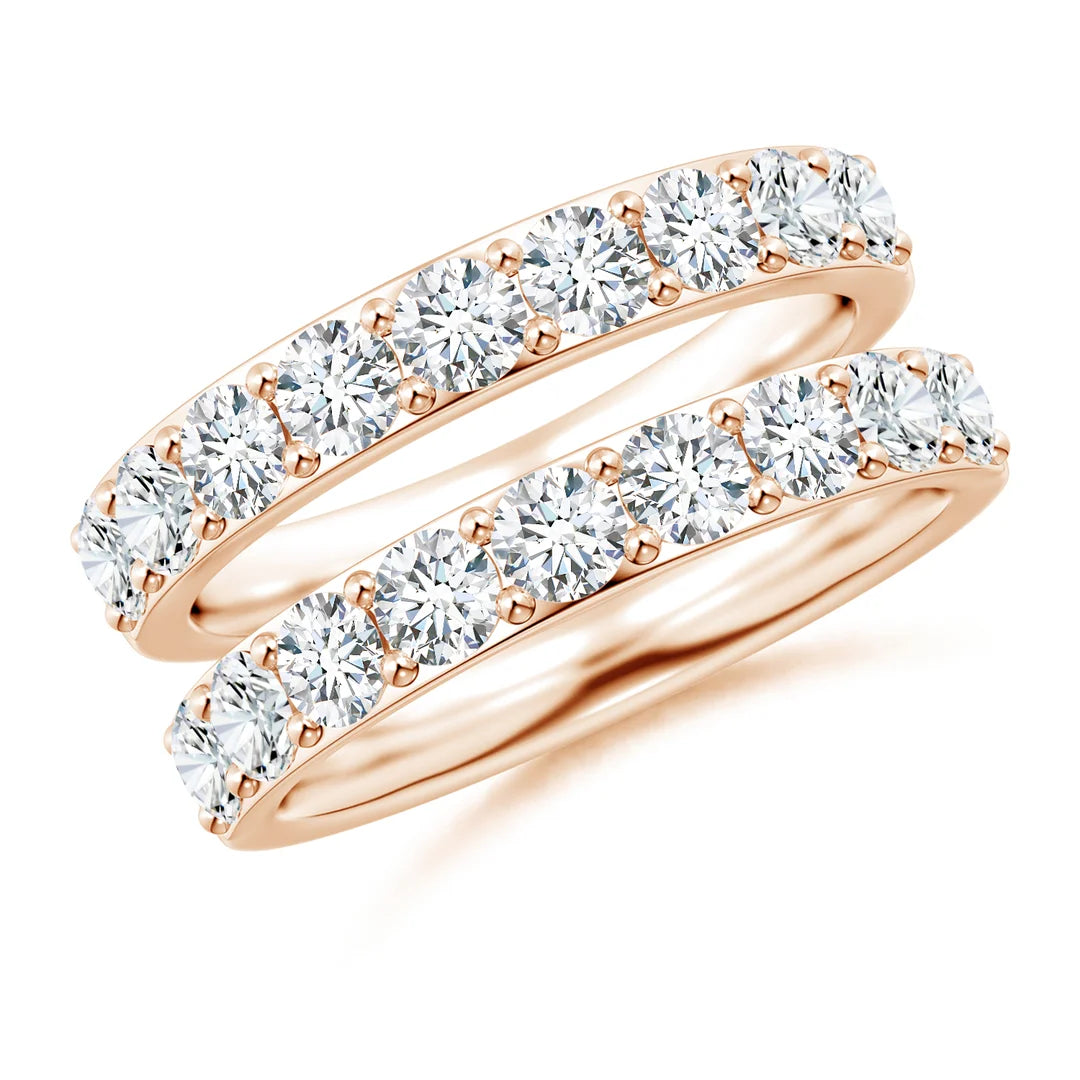 Diamond Double Shank Wedding Ring