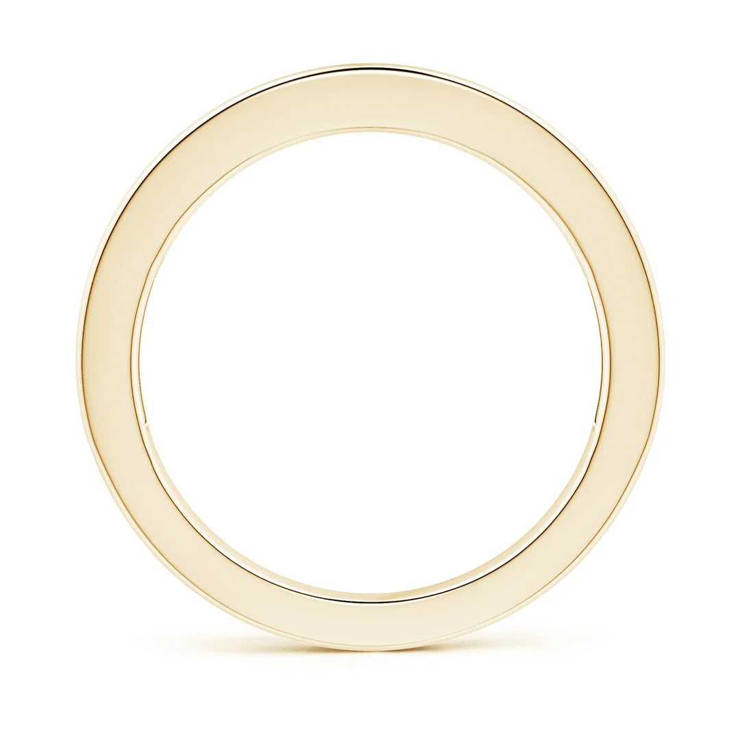 Channel-Set Princess-Cut Diamond Half Eternity Wedding Ring