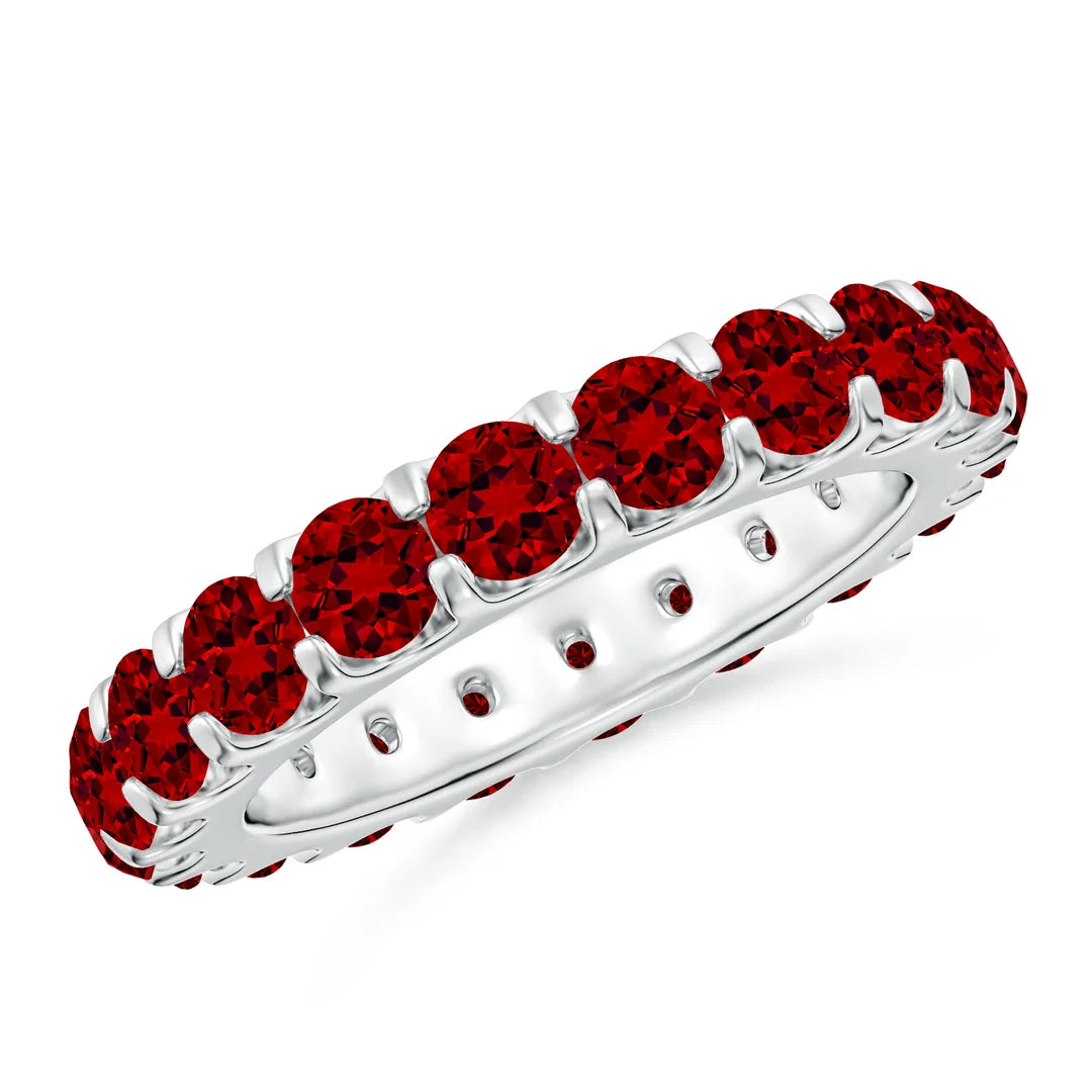 Eternity Lab-Grown Ruby Wedding Ring