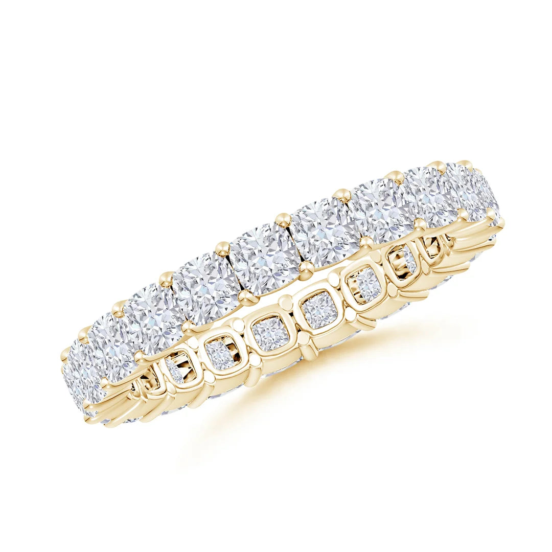 Classic Cushion Diamond Eternity Wedding Ring