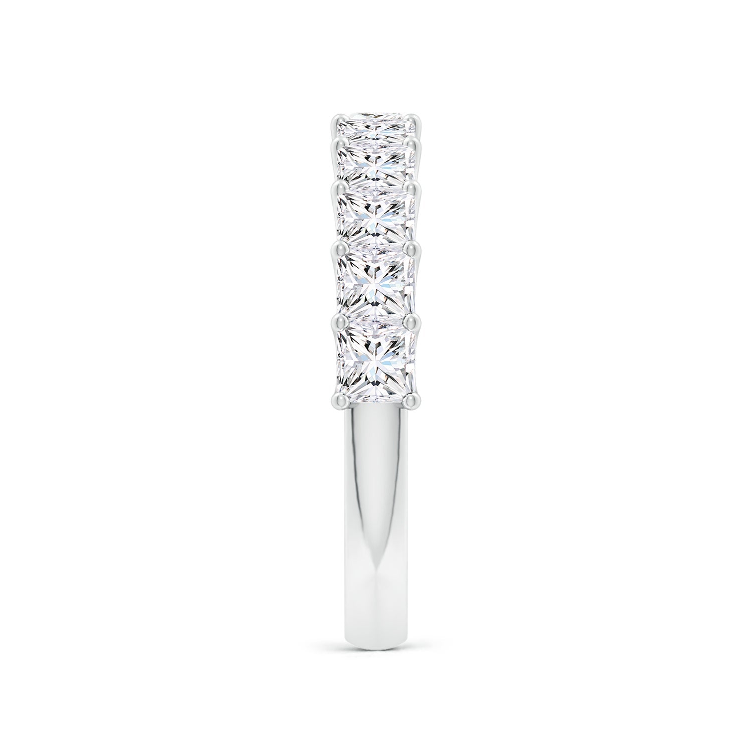Princess-Cut Diamond Half Eternity Wedding Ring