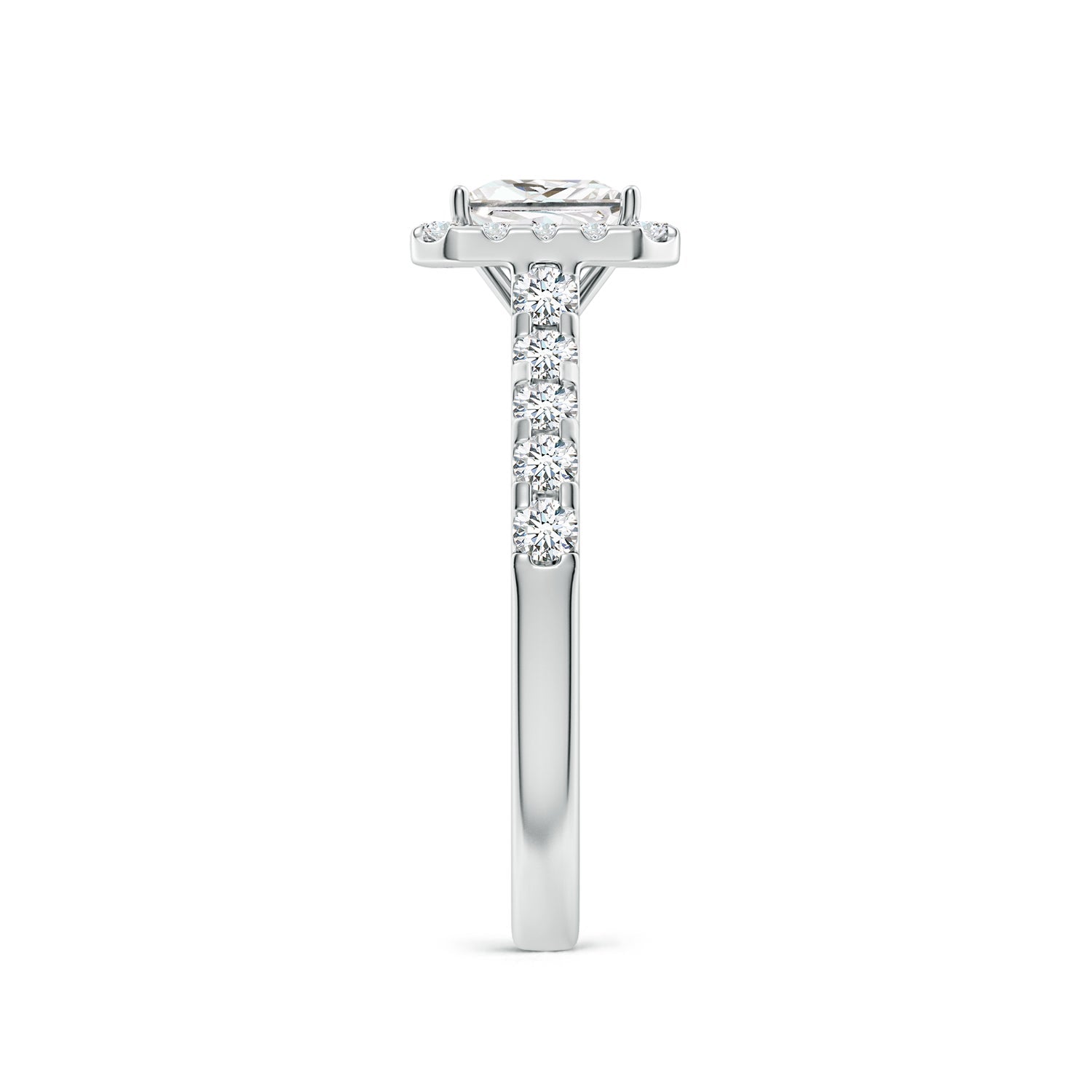 Princess-Cut Diamond Halo Engagement Ring