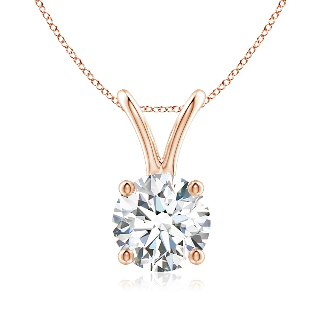 Round Diamond Solitaire Bale Pendant