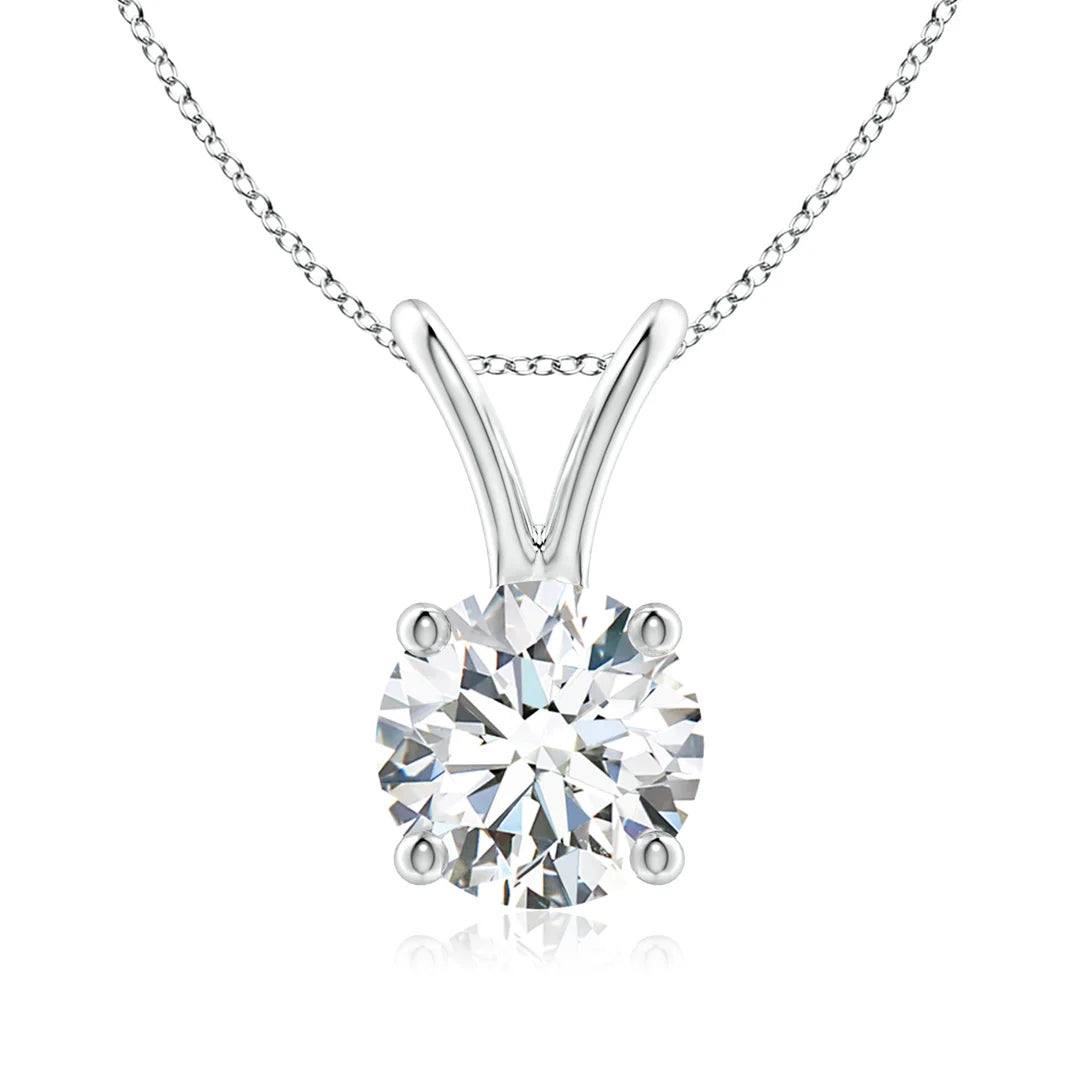 Round Diamond Solitaire Bale Pendant