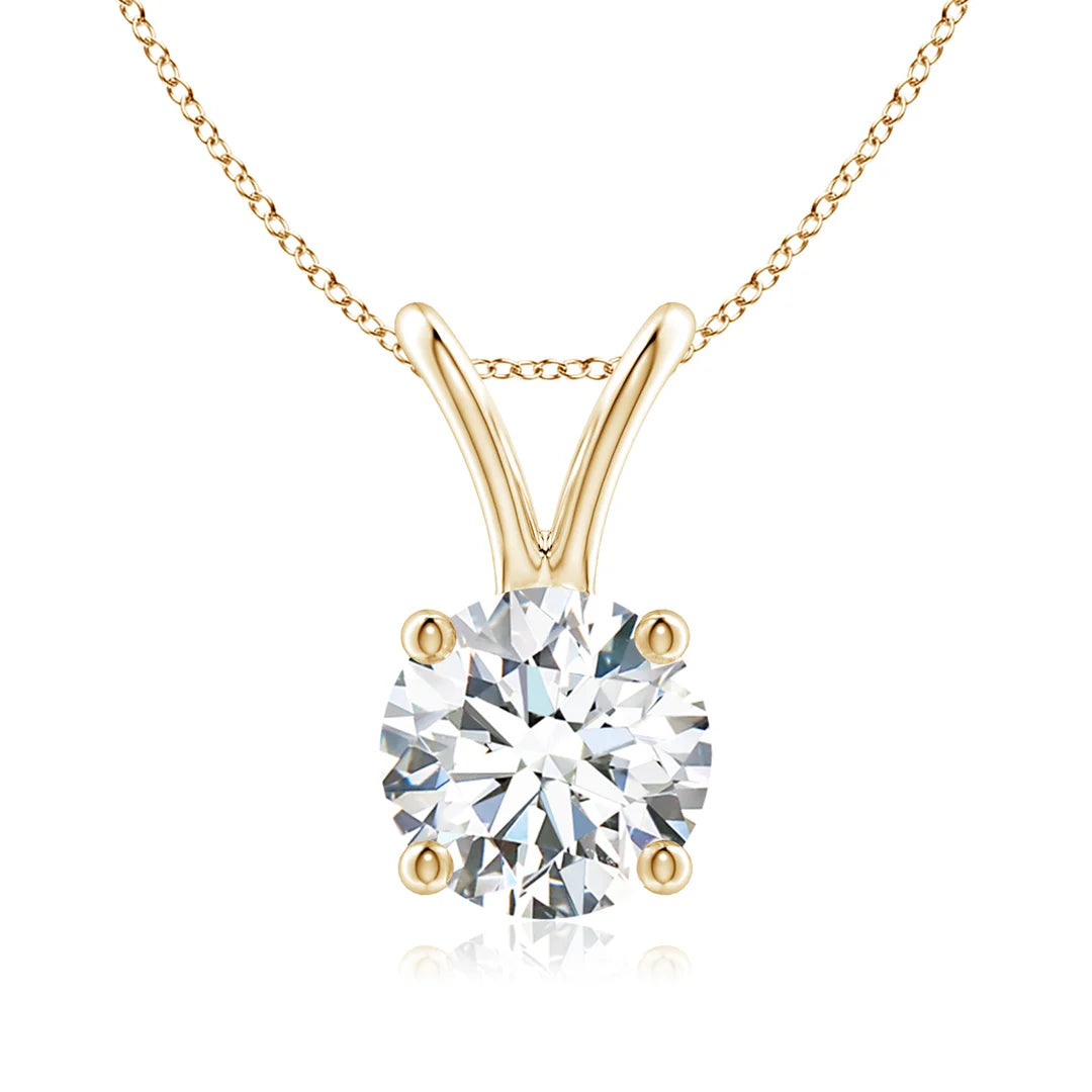 Round Diamond Solitaire Bale Pendant