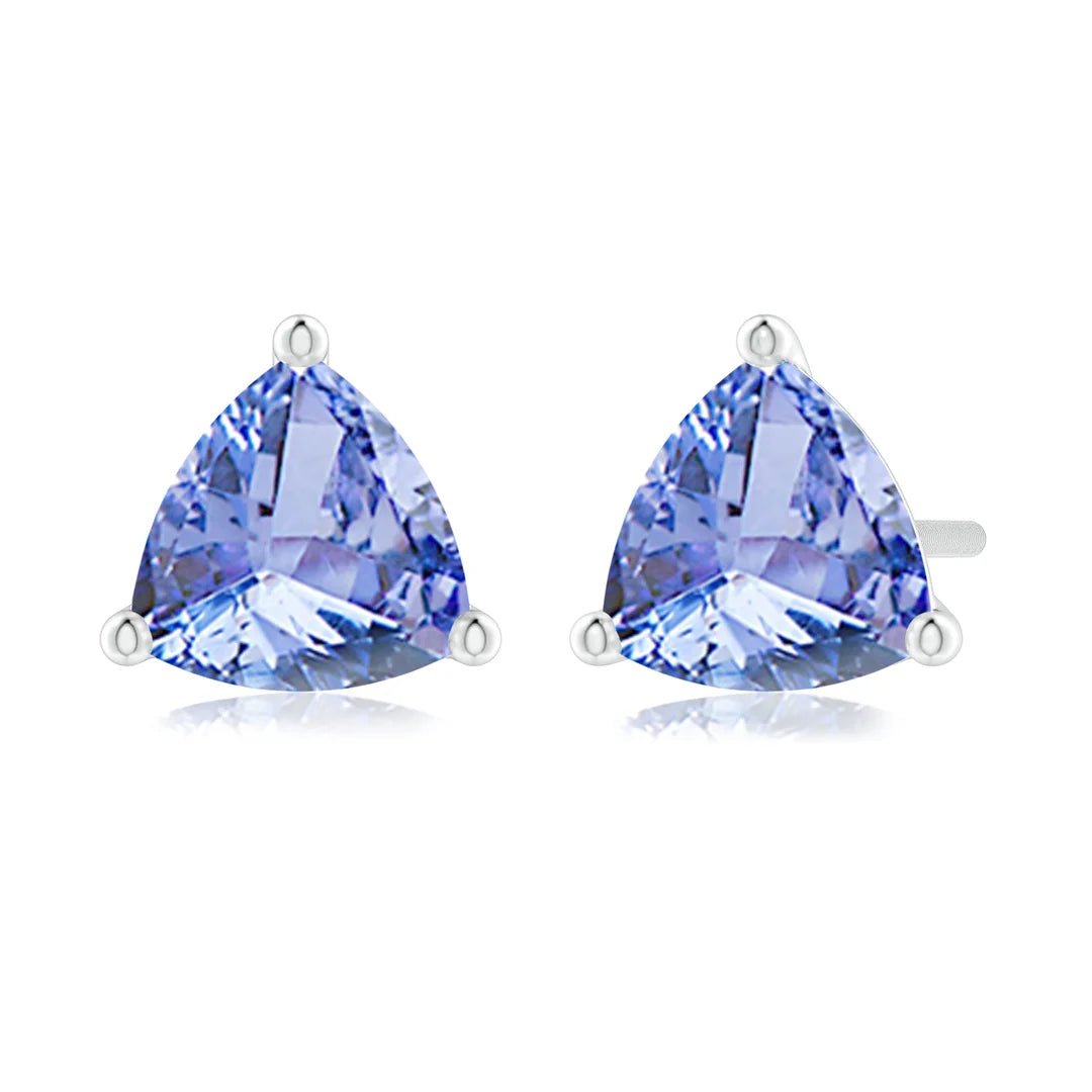 Tanzanite Stud Earrings, Martini-Set