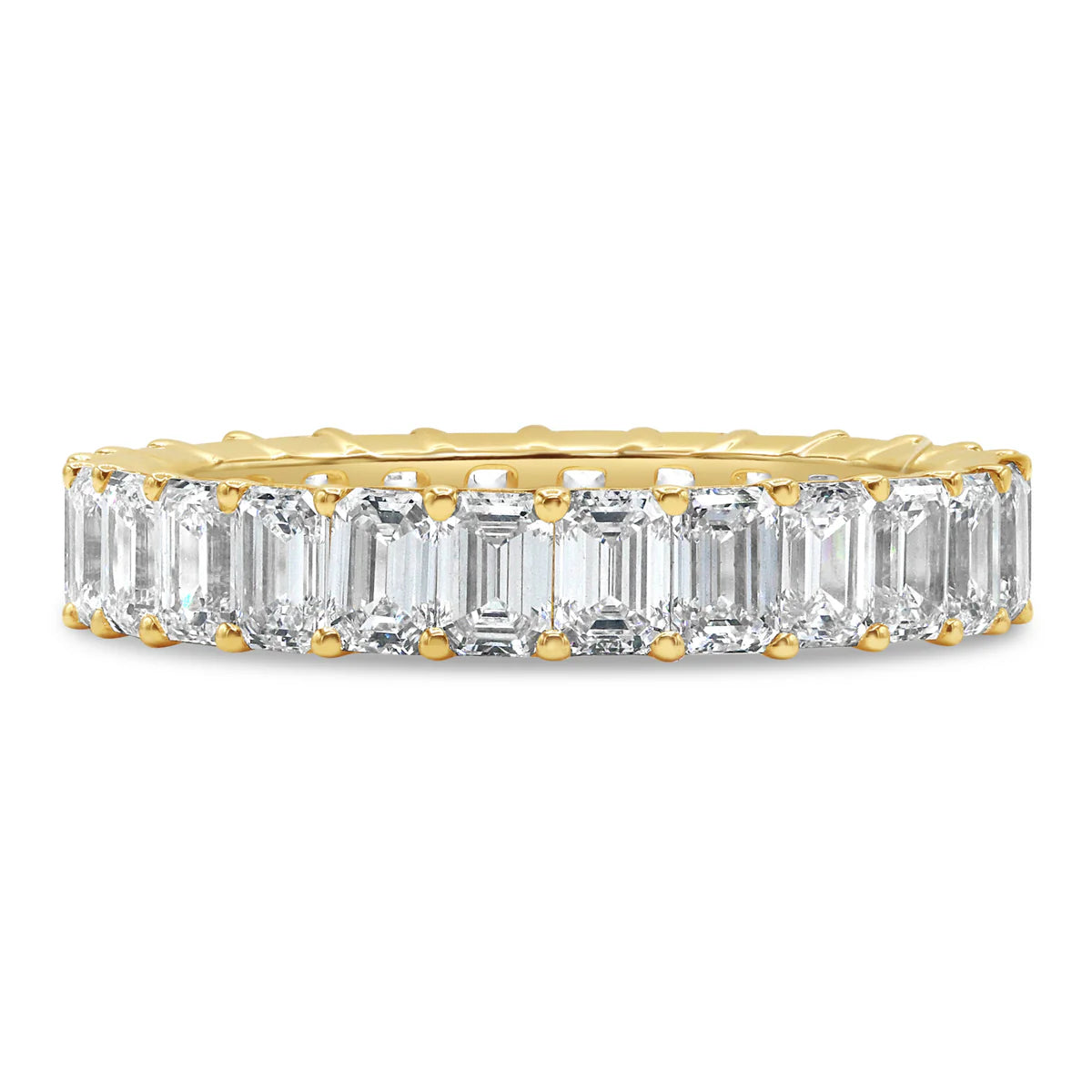 Lab Grown Emerald Cut Diamond Eternity Band