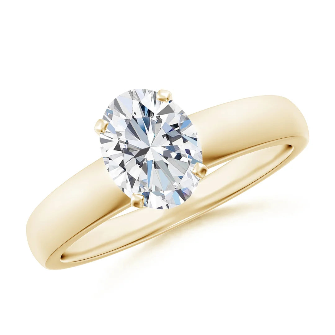Oval Diamond Solitaire Engagement Ring