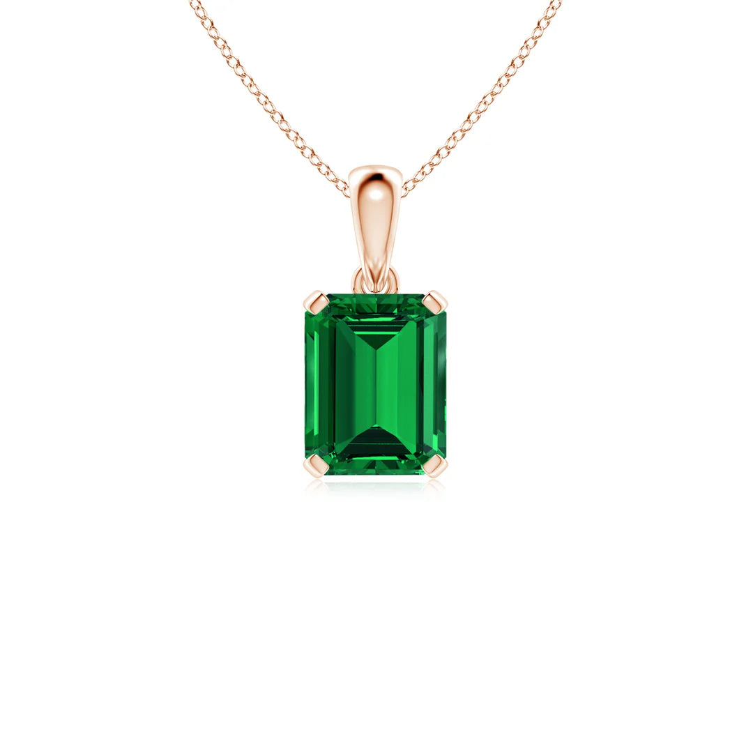 Emerald Solitaire Pendant