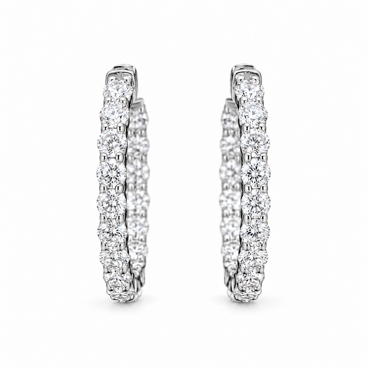 Theia Round Diamond Inside-Out Hoop Earrings, 3 ct. – 14K Gold