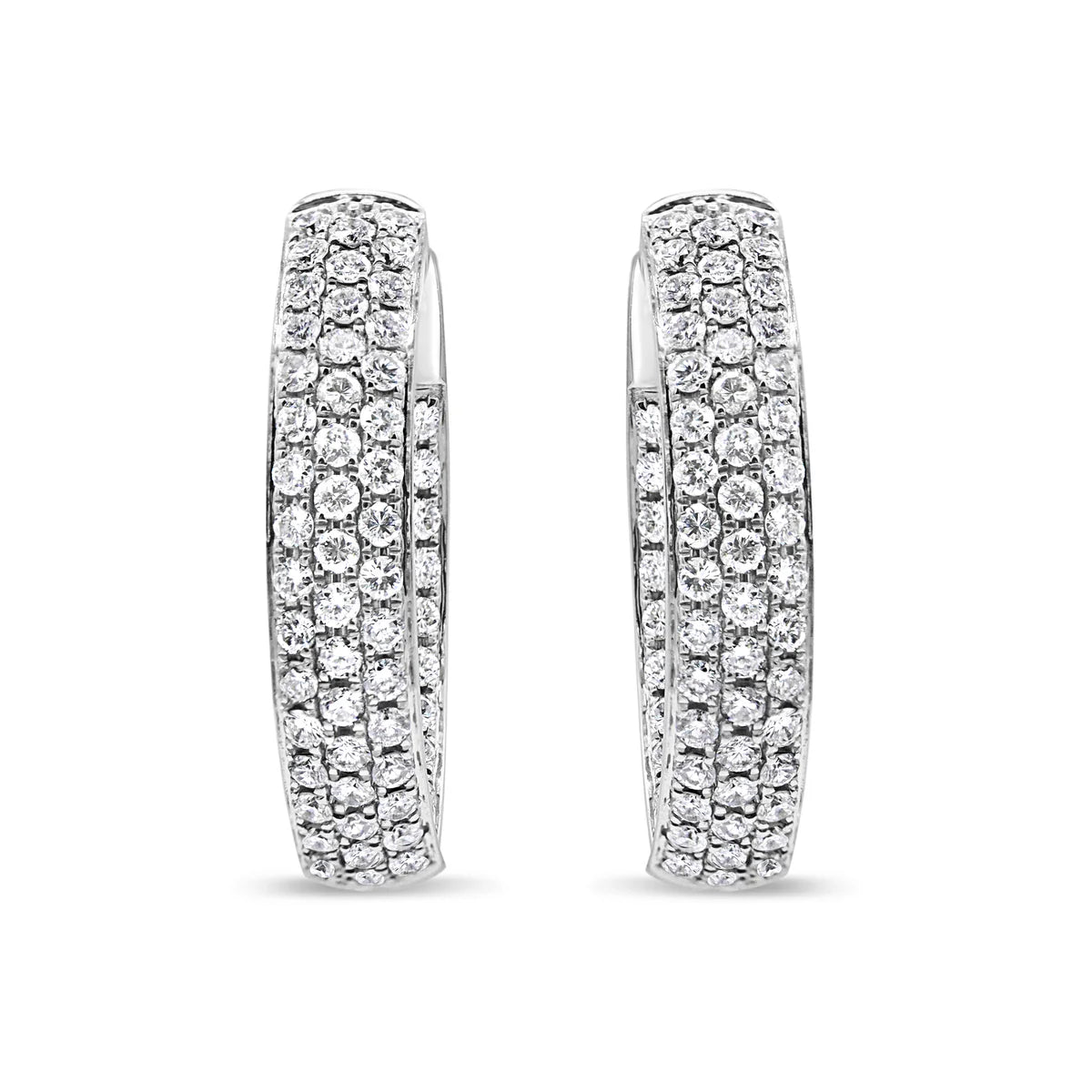 Pave Inside Out Hoops (3/4 Inch)