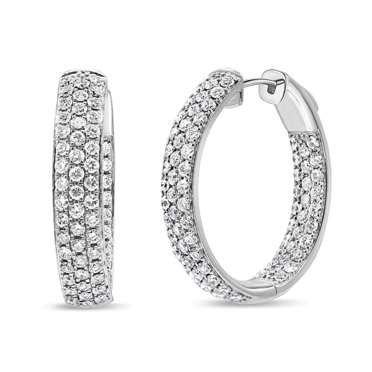 Pave Inside Out Hoops (3/4 Inch)