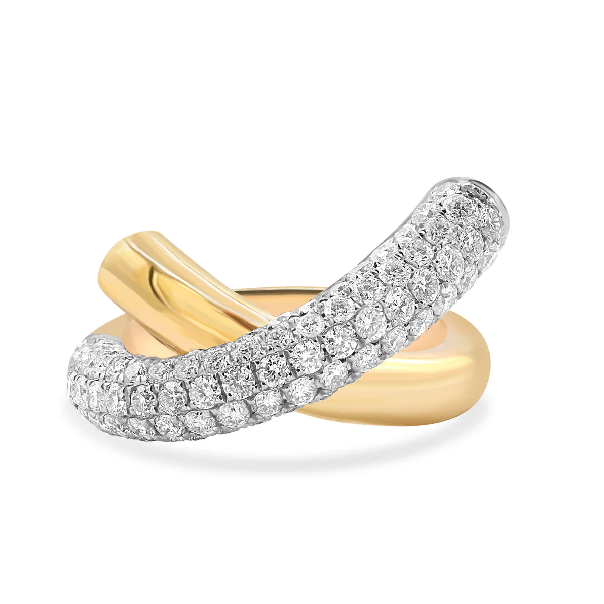 Diamond Crossover Ring
