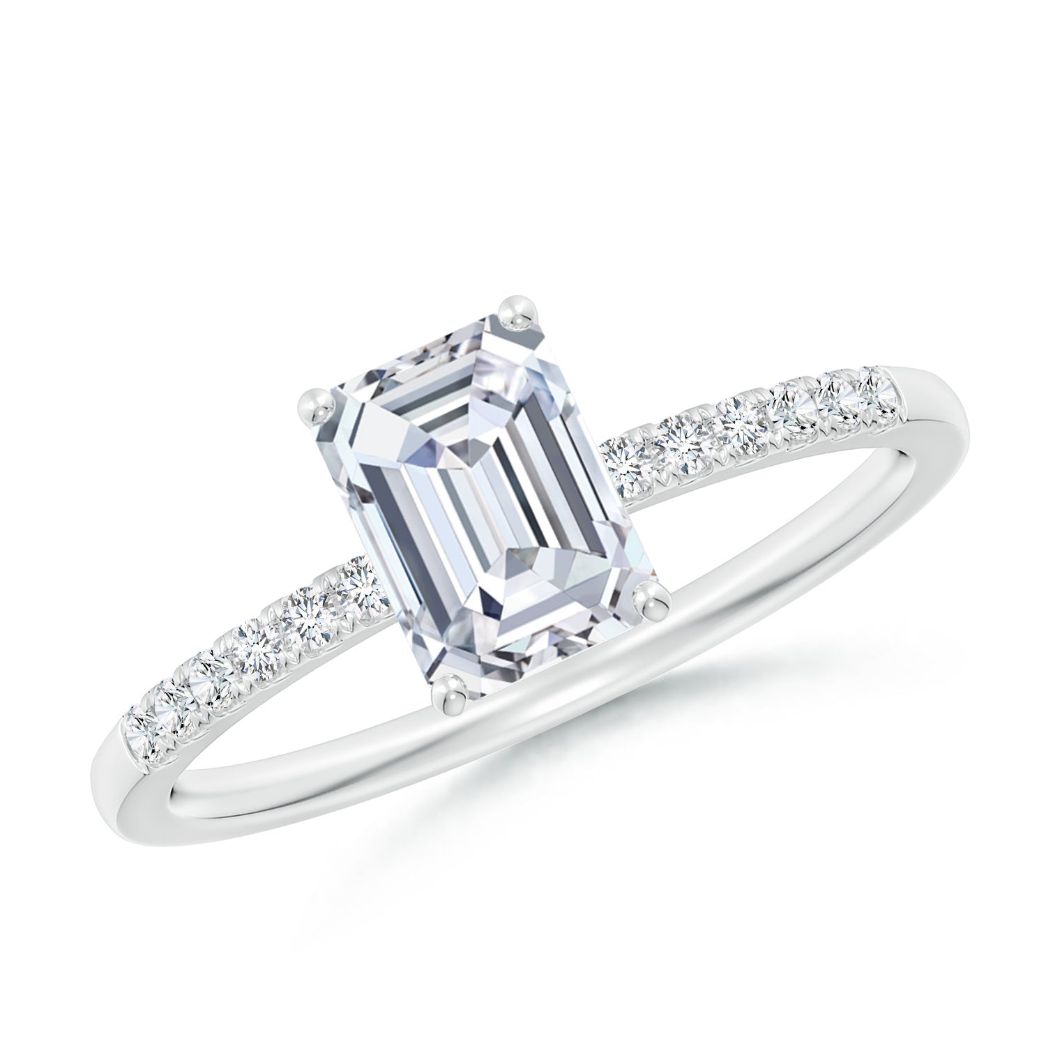 Knife-Edged Classic Round Lab-Grown Diamond Solitaire Engagement Ring