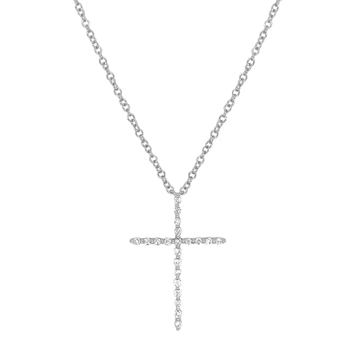 Single Prong Diamond Cross