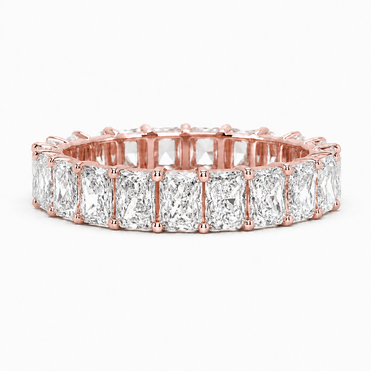 Long Radiant-Cut Diamond Eternity Band, 3-5 ct., 14K Gold, Lab Grown