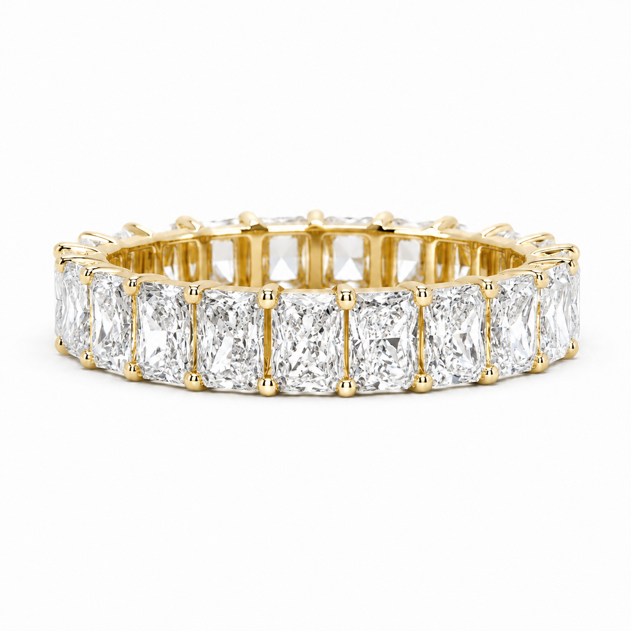Long Radiant-Cut Diamond Eternity Band, 3-5 ct., 14K Gold, Lab Grown