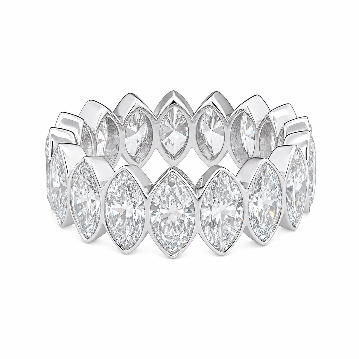 Marquise Diamond Eternity Band, 5.60 ct., 14K Gold, Lab Grown