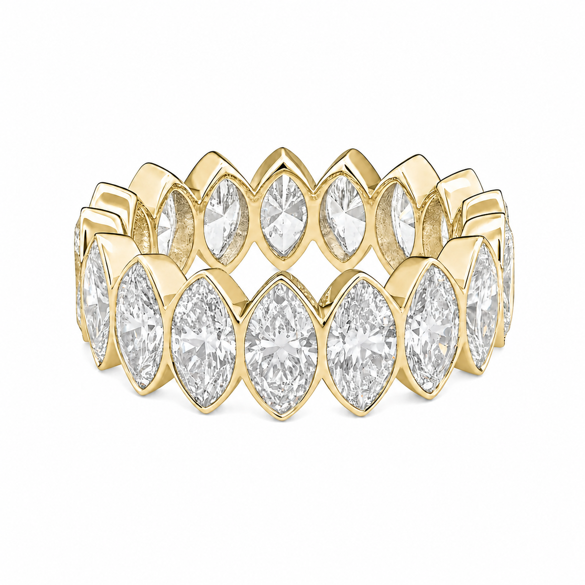Marquise Diamond Eternity Band, 5.60 ct., 14K Gold, Lab Grown