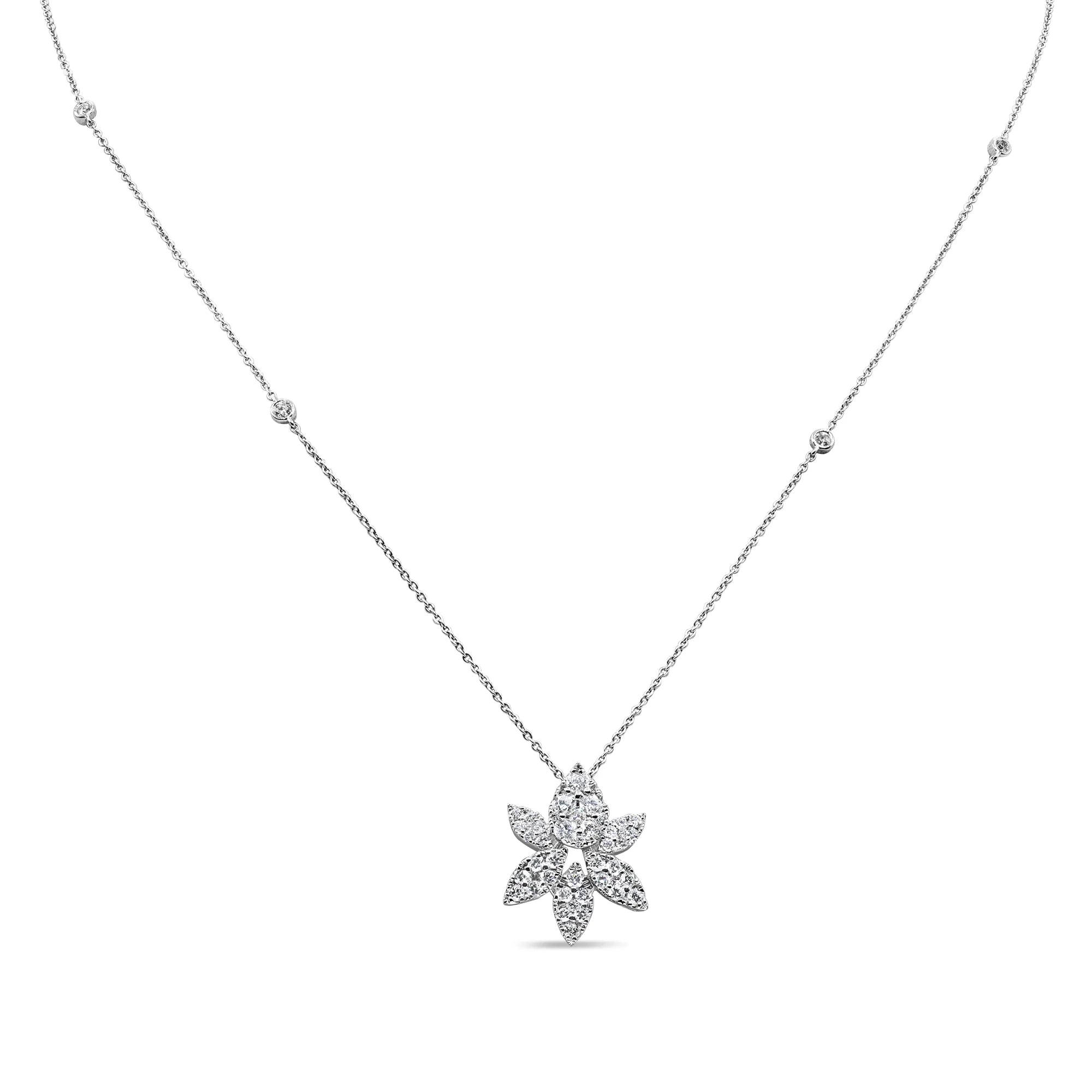 Marquise and Pear Shape Cluster Pendant