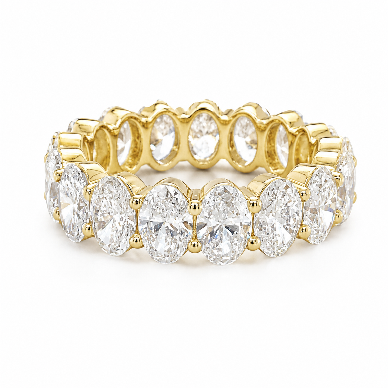 Oval Diamond Eternity Band, 14K Gold, Lab Grown
