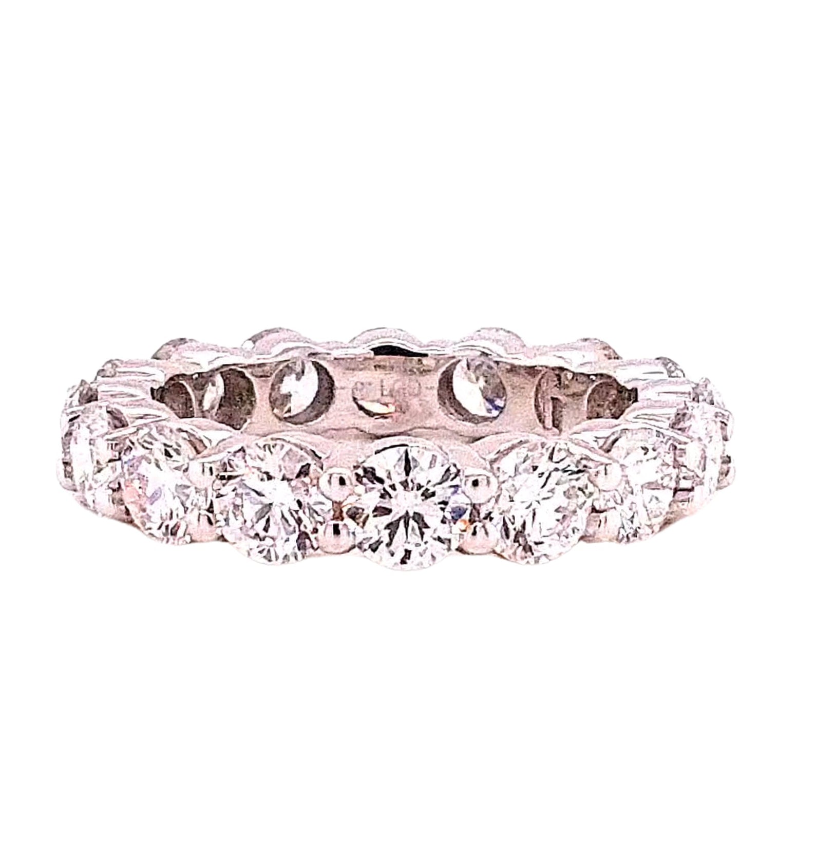 Round Diamond Eternity Ring, 4.50 ct., 14K White Gold, Lab Grown