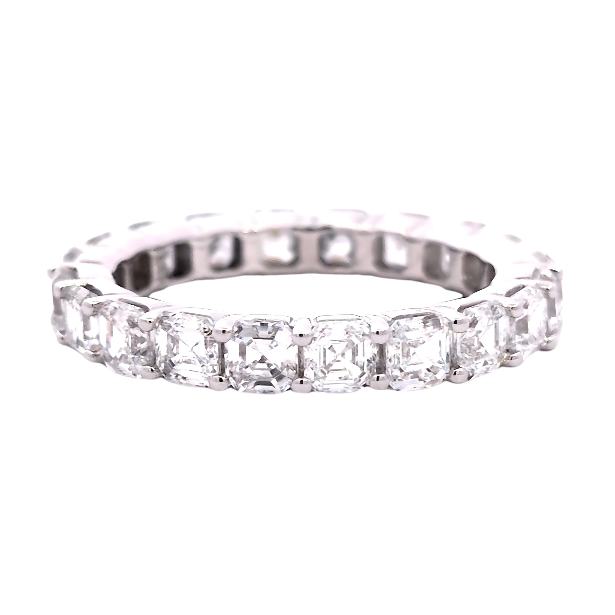 Asscher-Cut Diamond Eternity Band 3.15 ct., 14K White Gold