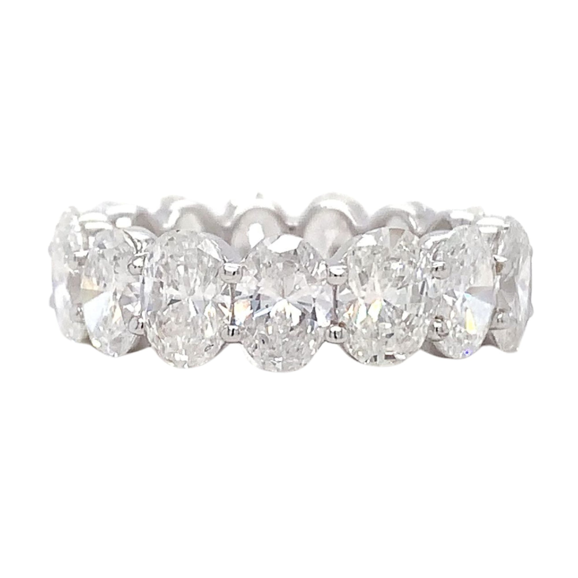 Oval Diamond Eternity Band, 7.47 ct., 14K White Gold, Lab Grown