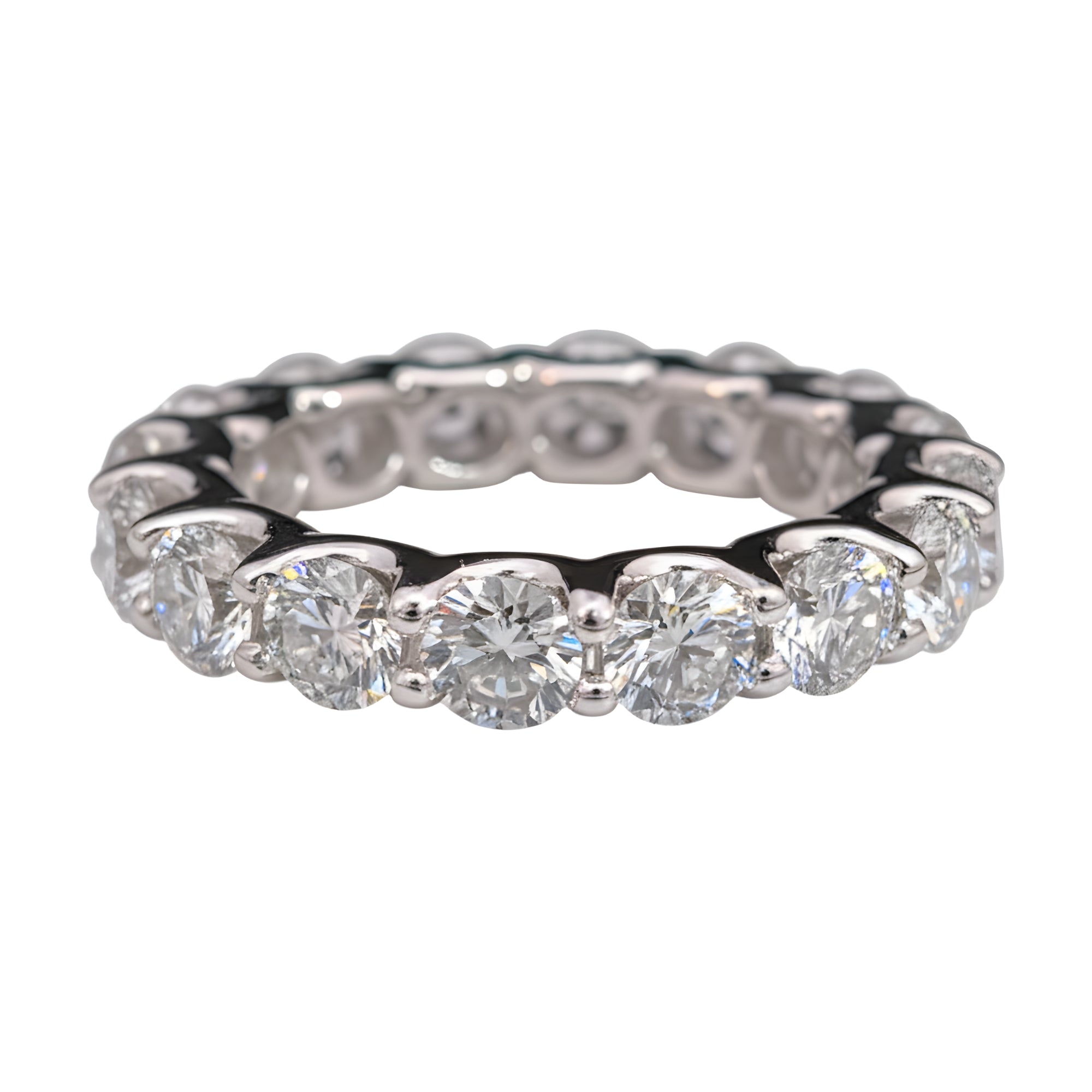 Round Diamond Eternity Band, 4.74 ct., 14K White Gold, Lab-Grown