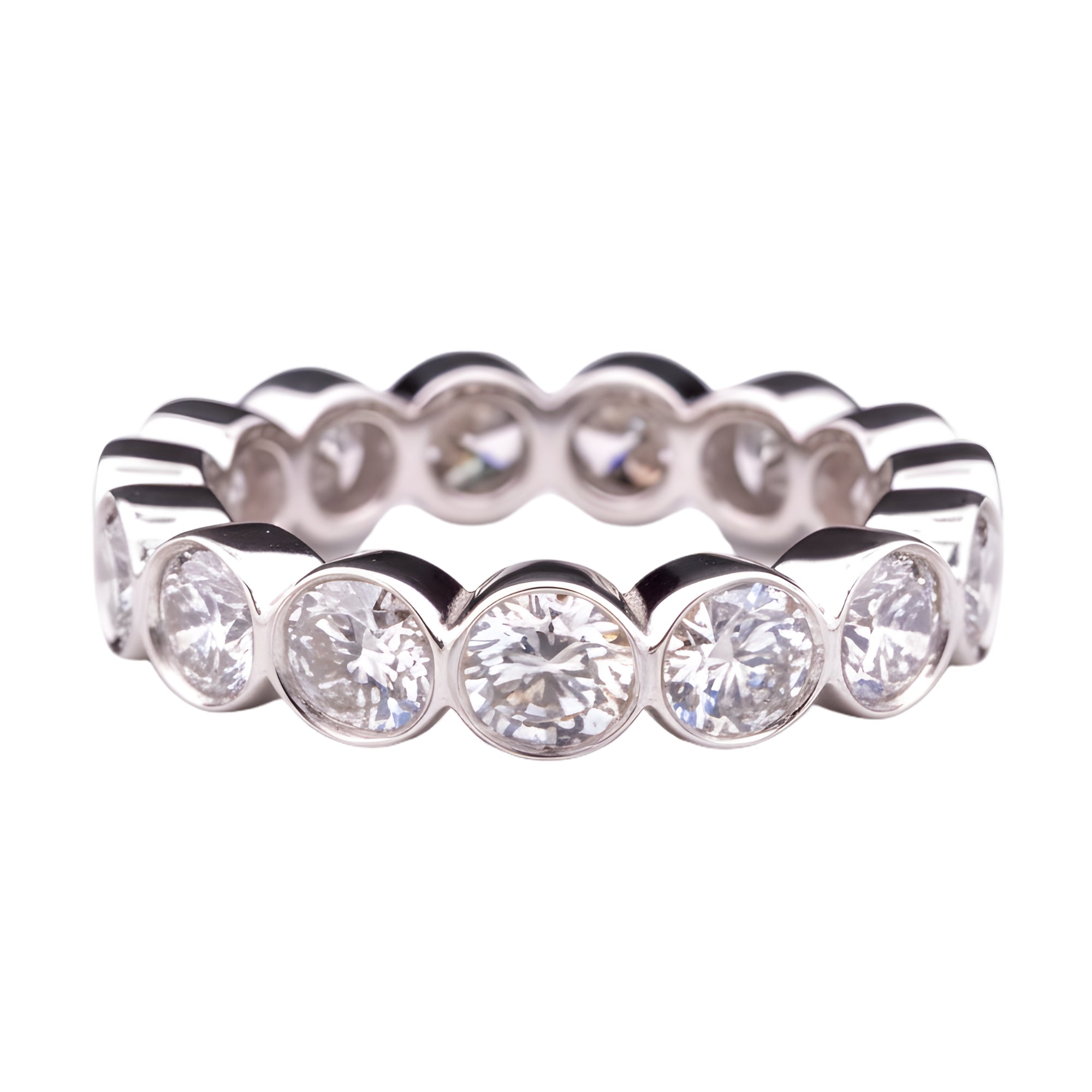 Round Diamond Eternity Band, 3.23 ct., 14K White Gold, Lab Grown