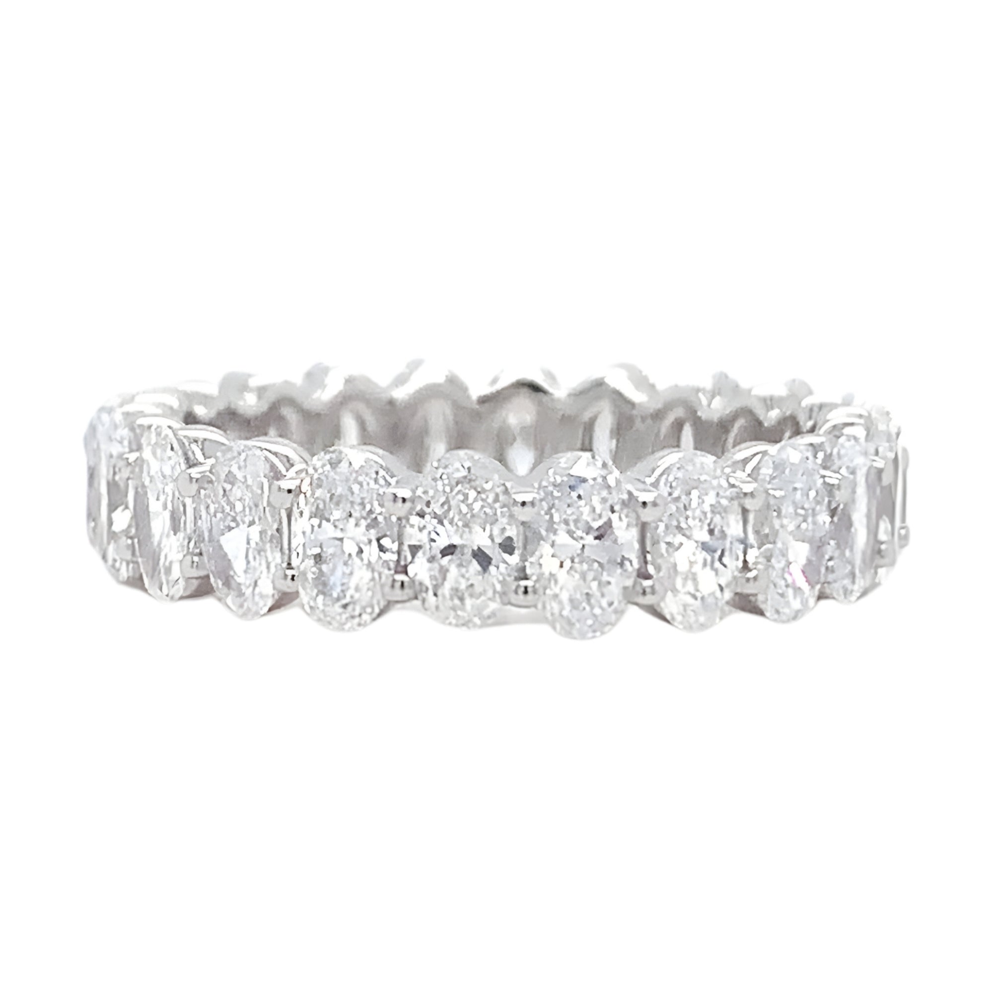 Oval Diamond Eternity Band, 2.56 ct., 14K White Gold, Lab Grown