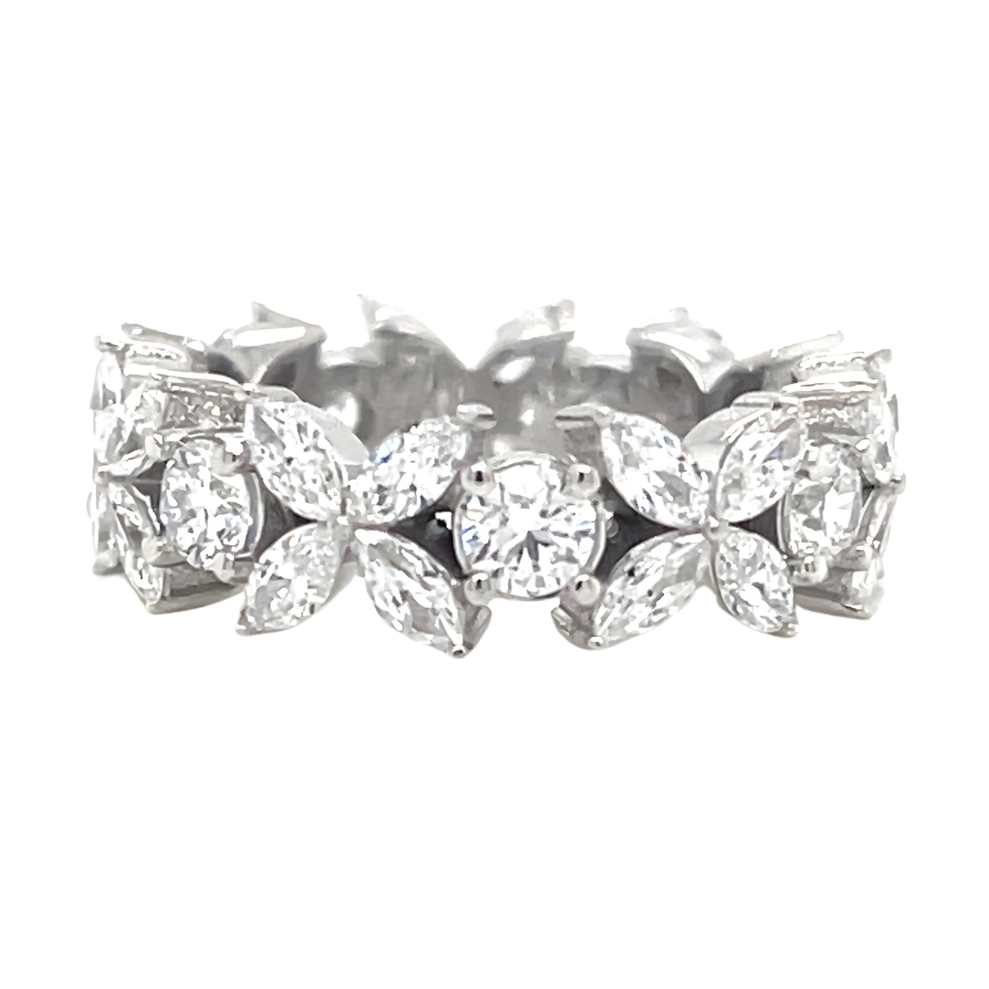 Marquise & Round Diamond Eternity Band, 1.99 ct., 14K White Gold, Lab-Grown