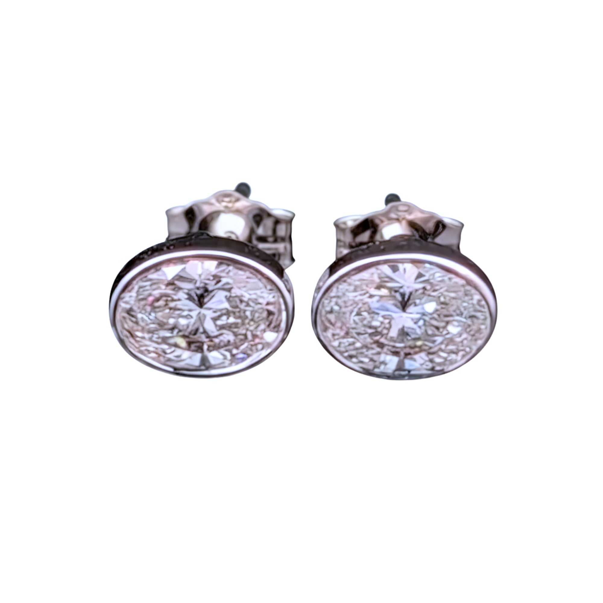 Oval Diamond Stud Earrings, 1.17 ct., 14K White Gold, Lab Grown