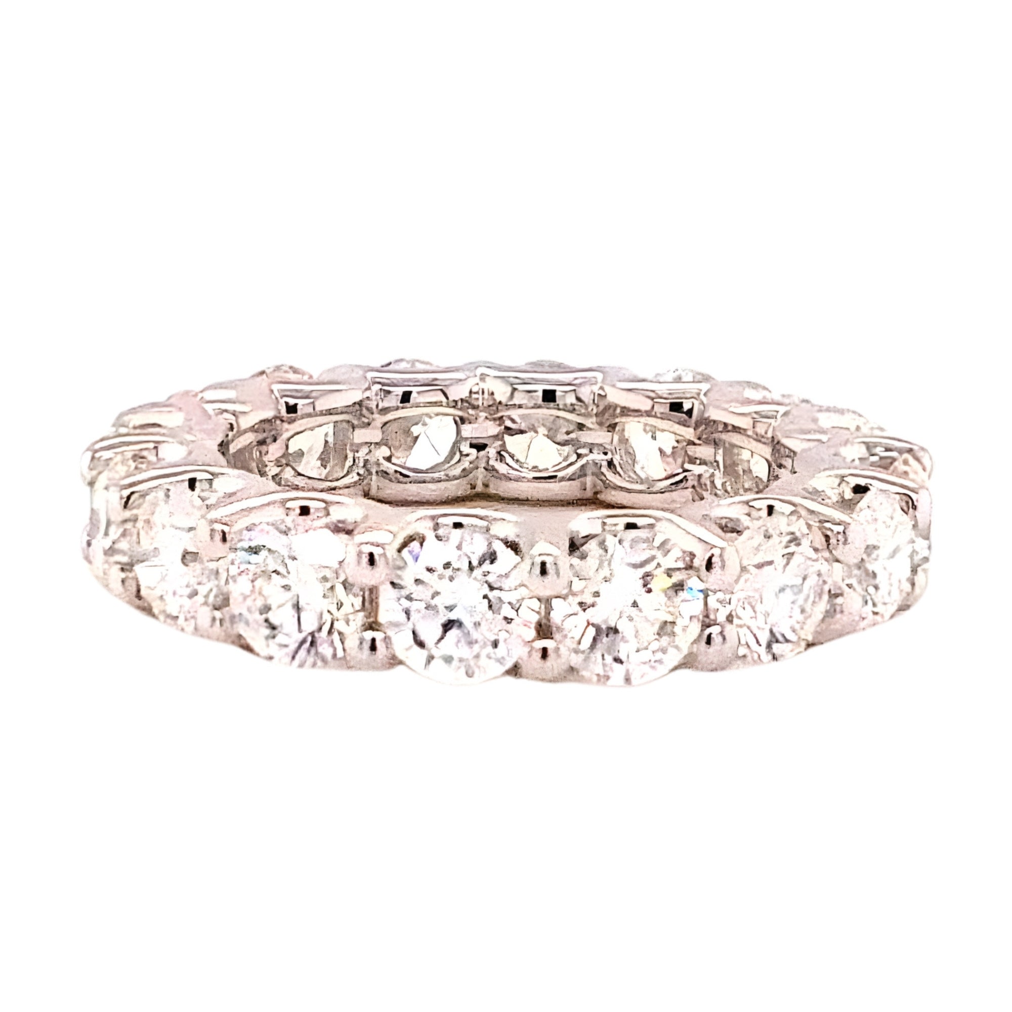 Round Diamond Eternity Band, 4.36 ct., 14K White Gold, Lab Grown