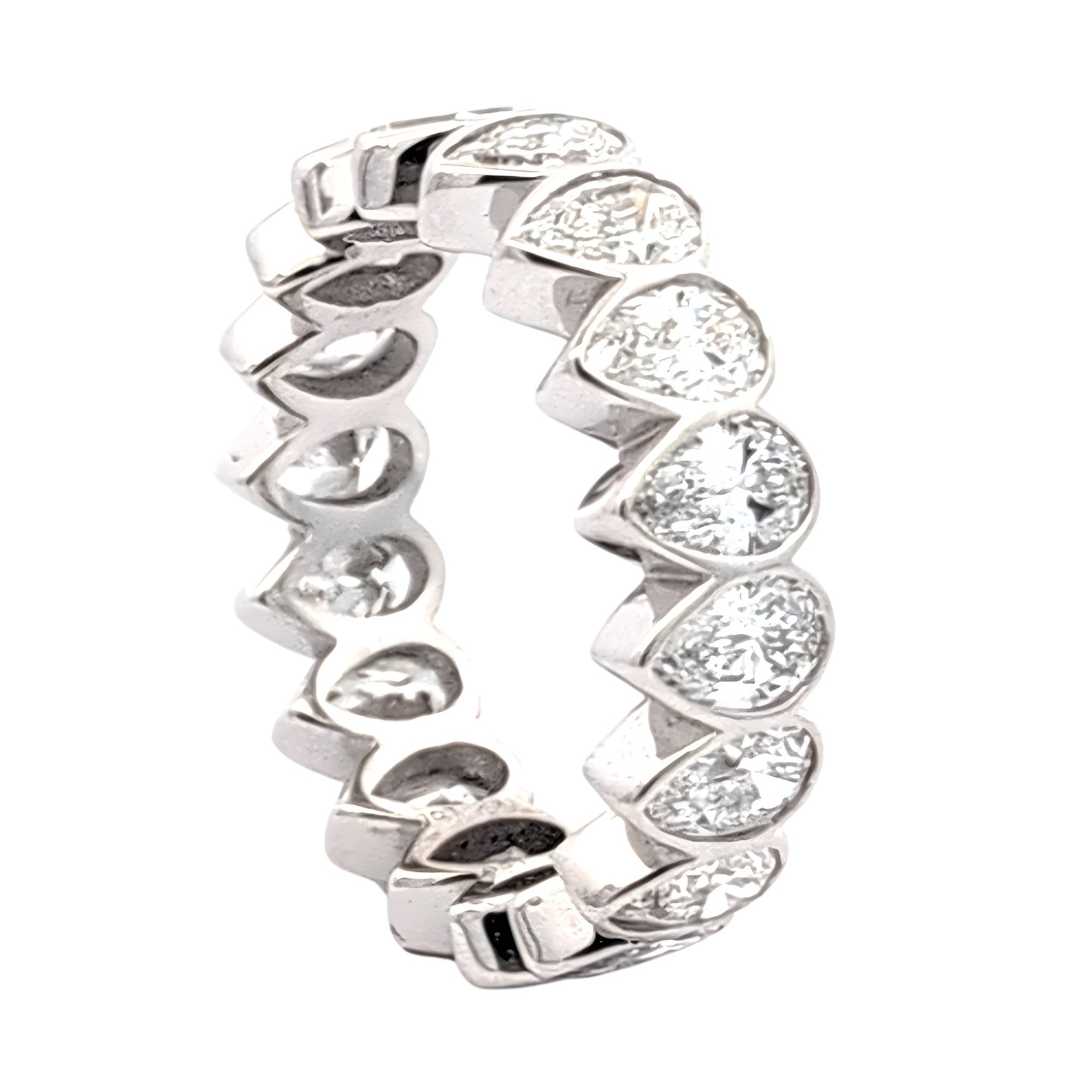 Pear Diamond Eternity Band, 3.56 ct., 14K White Gold, Lab Grown