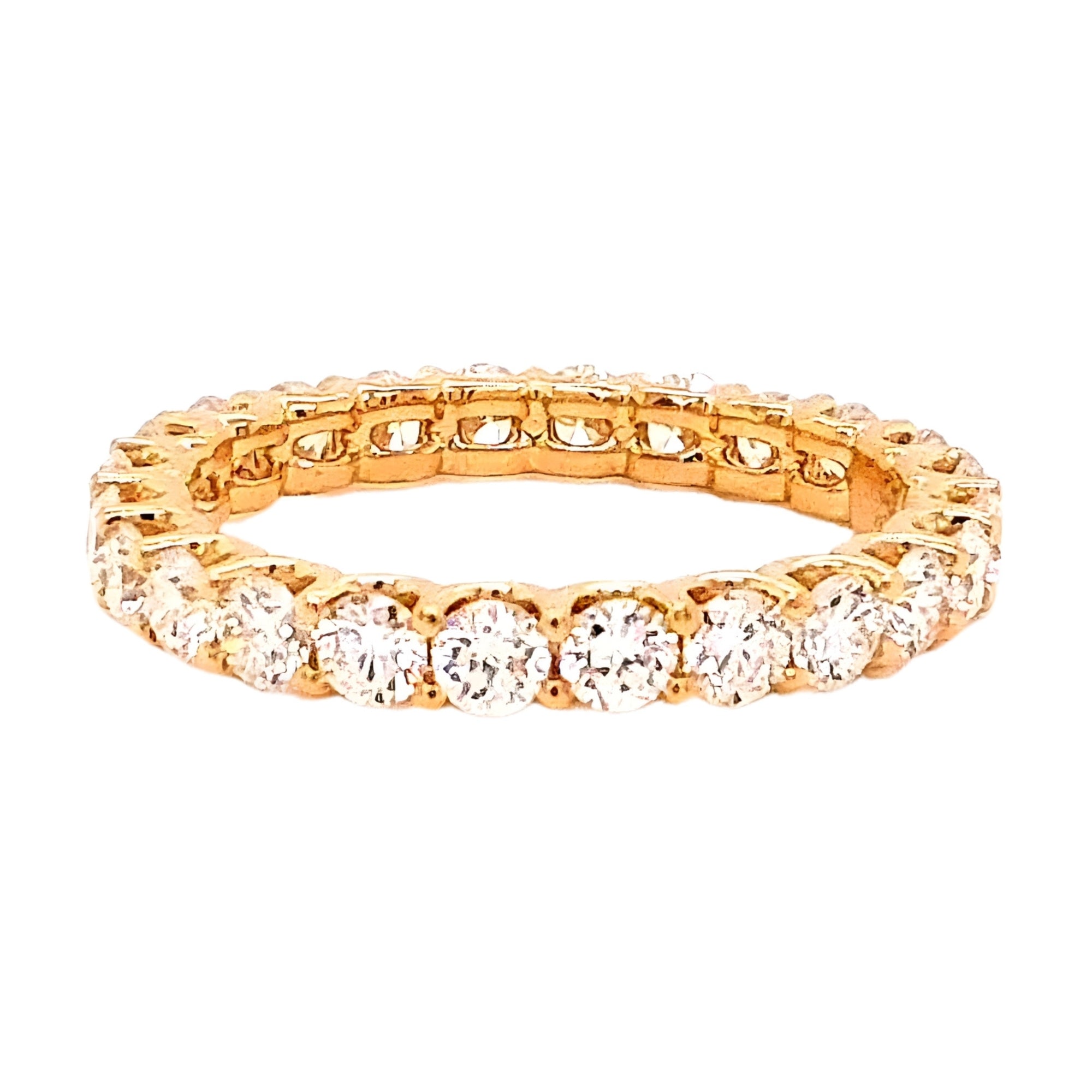 Round Diamond Eternity Band, 2.01 ct., 14K Yellow Gold, Lab Grown
