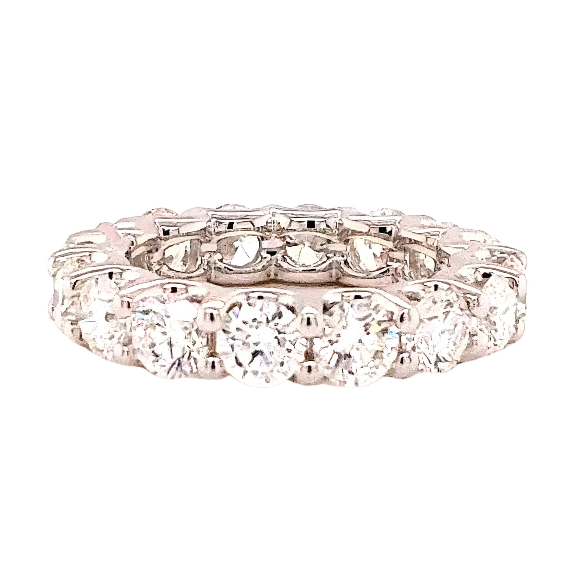 Round Diamond Eternity Band, 4.77 ct., 14K White Gold, Lab Grown