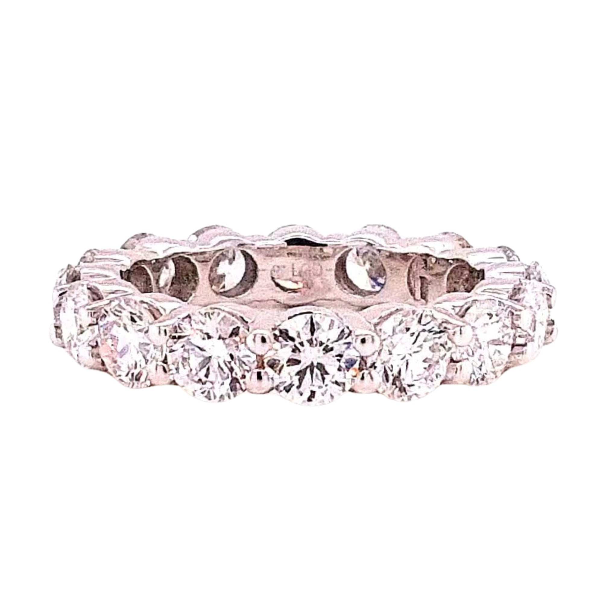 Round Diamond Eternity Band, 4.70 ct., 14K White Gold, Lab Grown