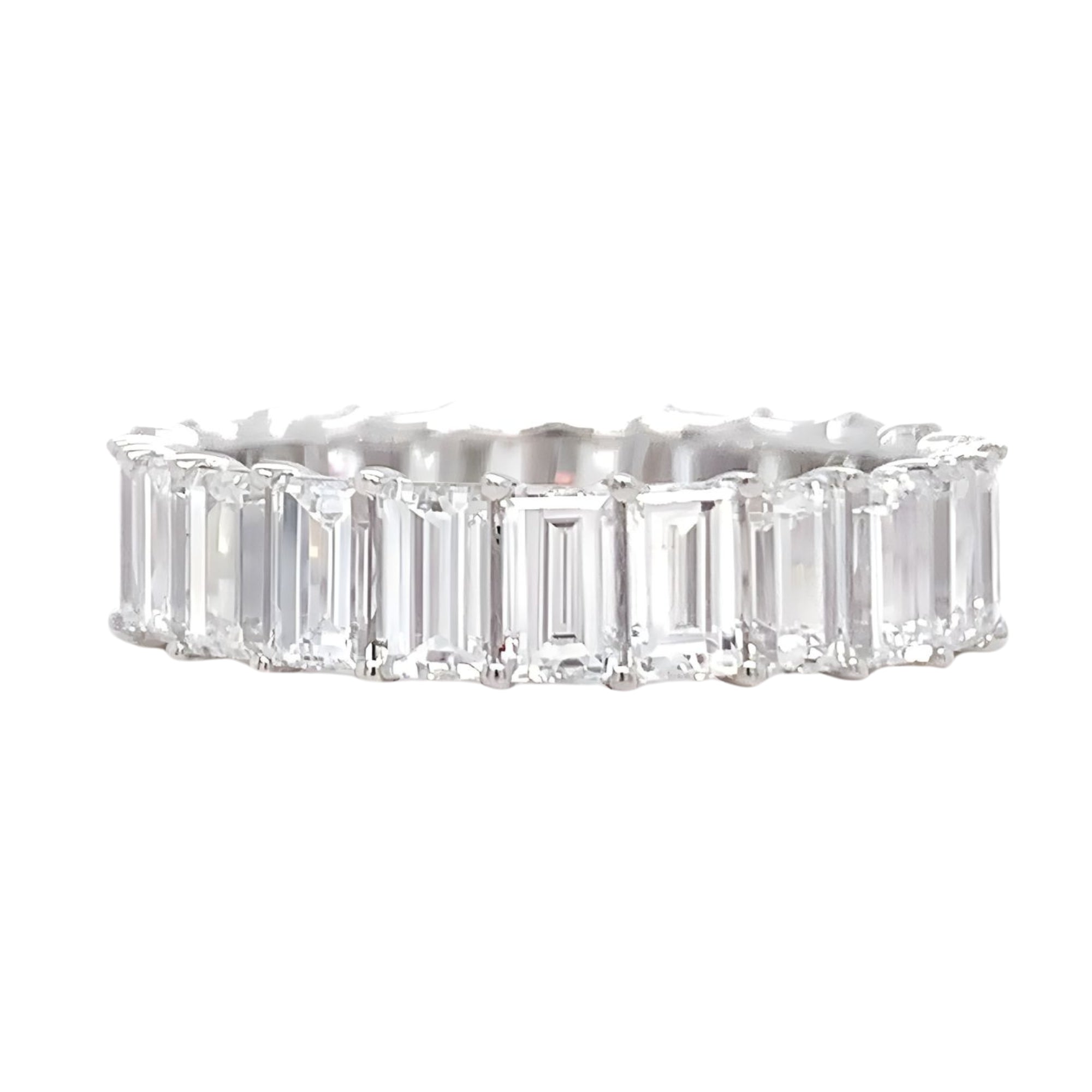 Straight Baguette Diamond Eternity Band, 3.65 ct., 14K White Gold, Lab Grown