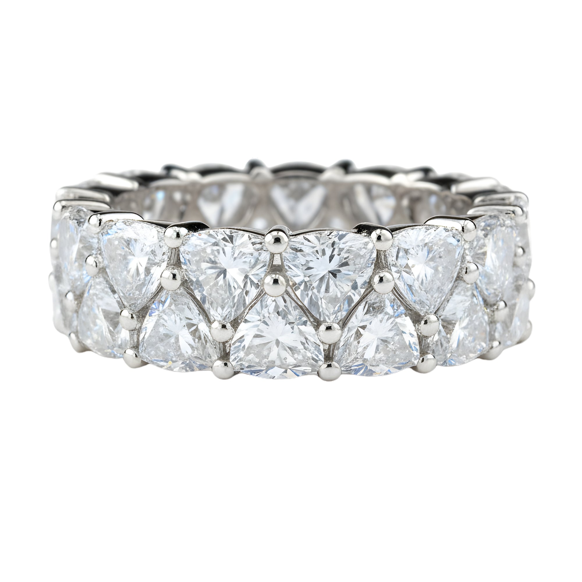Trillion Diamond Trillion Eternity Band, 6.08 ct., 14K White Gold, Lab Grown