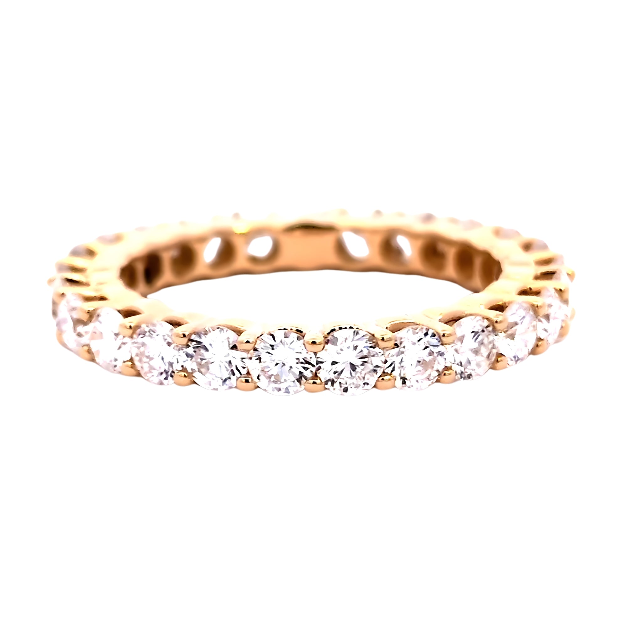 Round Diamond Eternity Band Ring, 1.82 ct., 14K Yellow Gold, Lab Grown