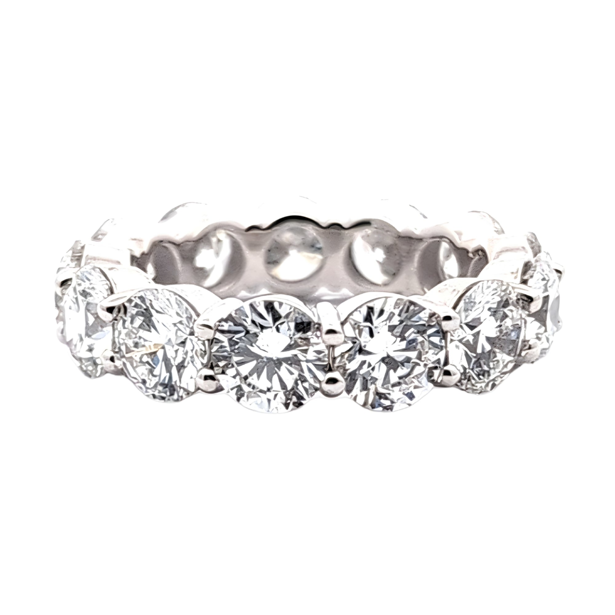 Round Diamond Eternity Band Ring, 8.99 ct., 14K White Gold, Lab Grown