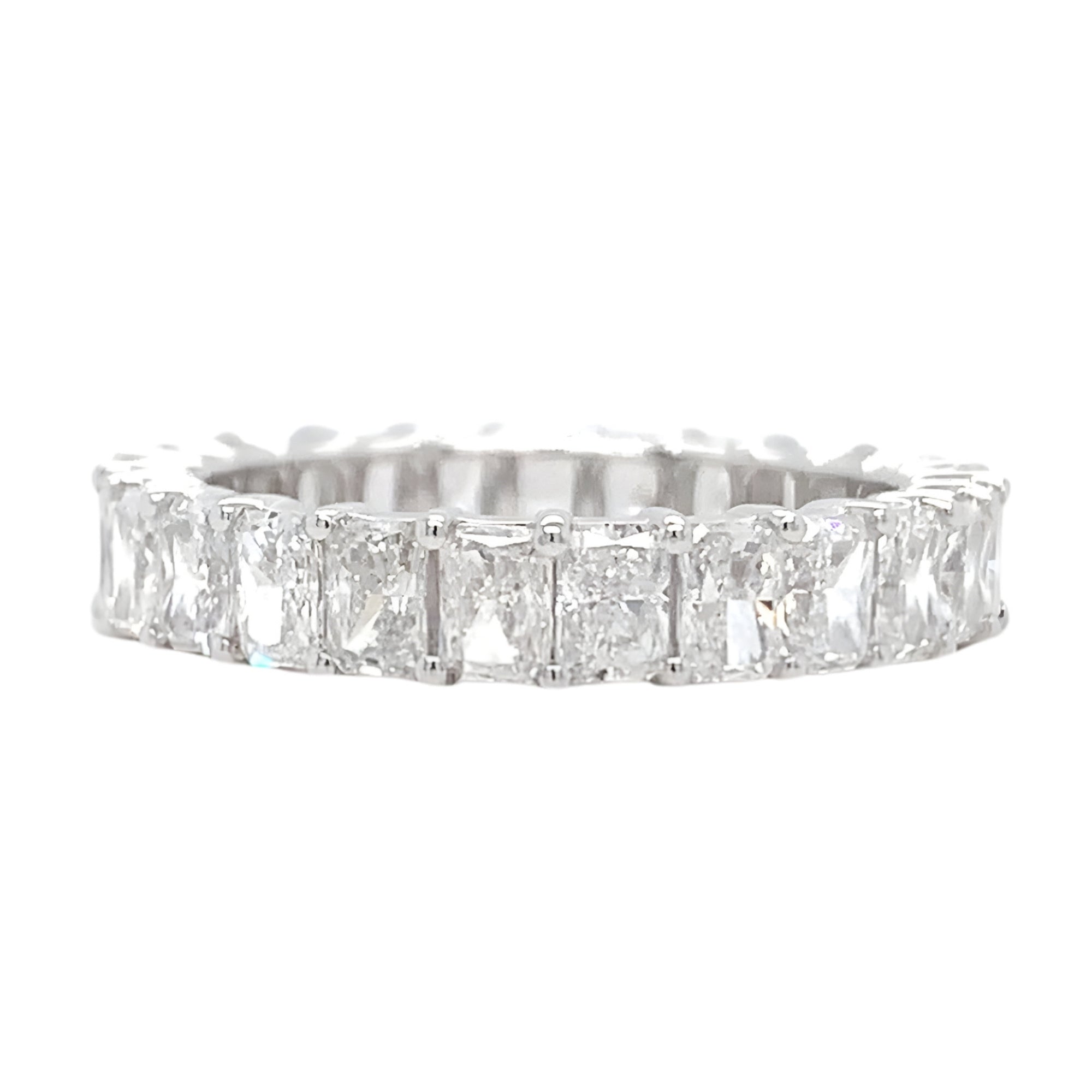 Long Radiant-Cut Diamond Eternity Band, 3.0 ct., 14K White Gold, Lab Grown
