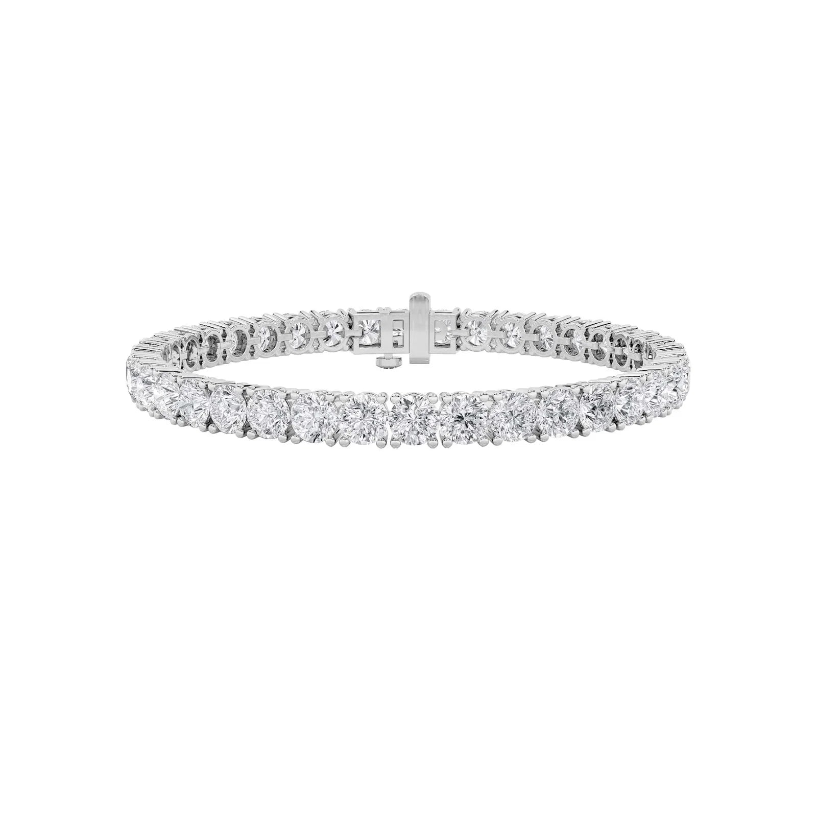 Round Diamond Tennis Bracelet in 1 ct. - 15  ct., 14K White Gold or 14K Yellow Gold