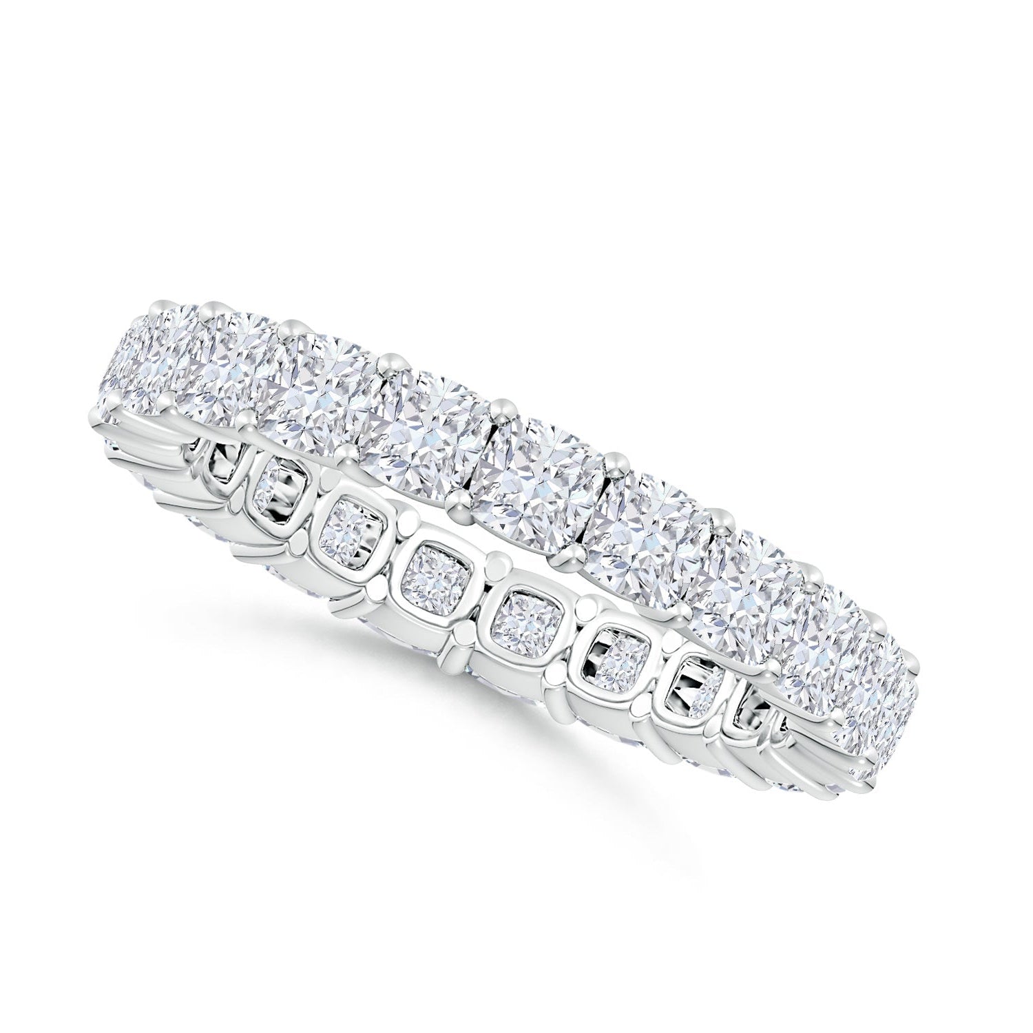 Diamond eternity ring on a white background